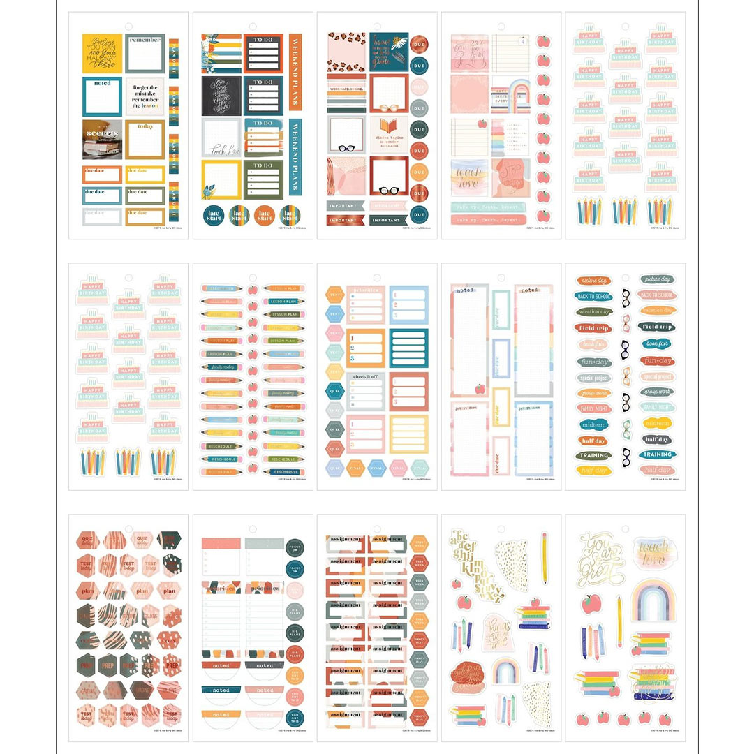 Happy Planner Rad Teacher | Stickers Value Pack