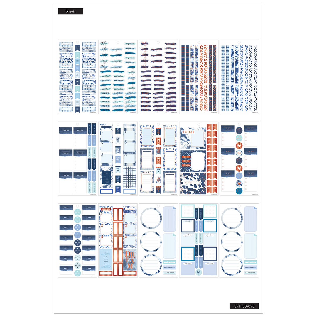 Happy Planner Indigo Sticker Value Pack