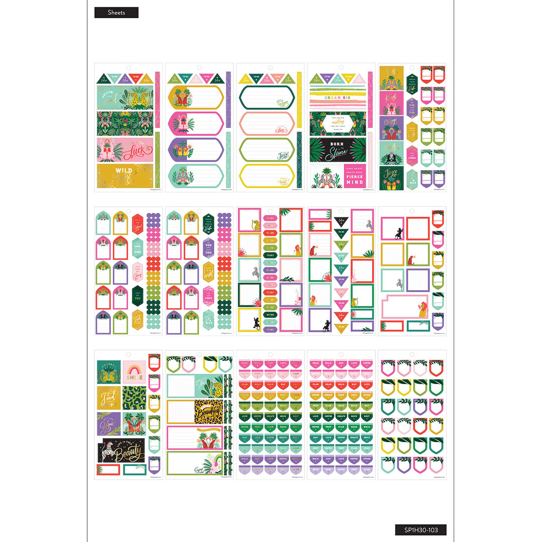 Happy Planner Jungle Vibes Mini | Stickers Value Pack