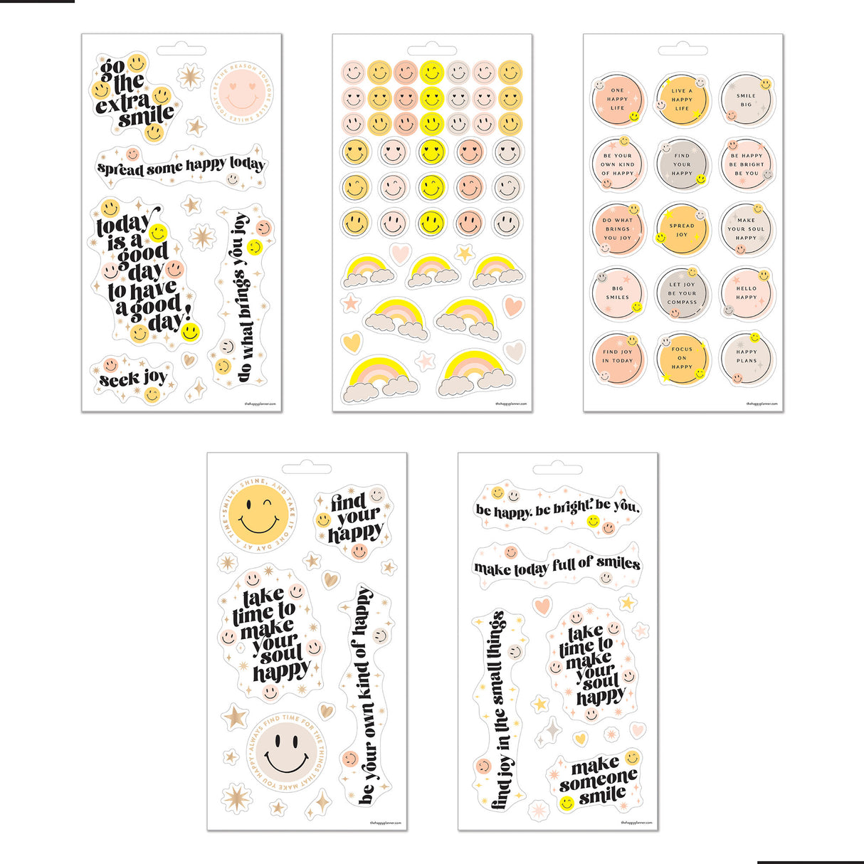 Happy Planner Smiley Face Sticker Sheets