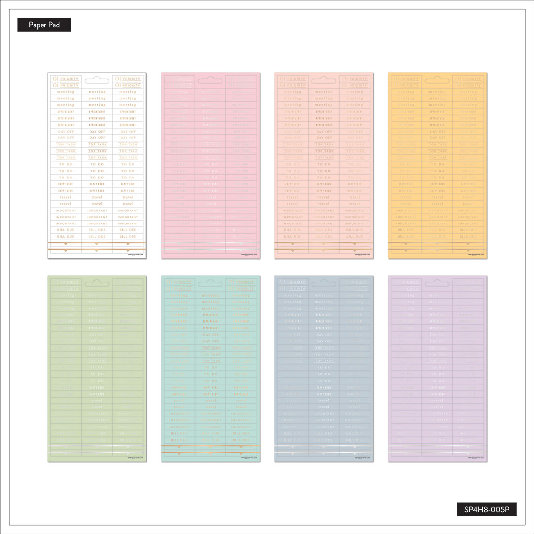 Happy Planner Work Life Bright Pastels Sticker Sheets