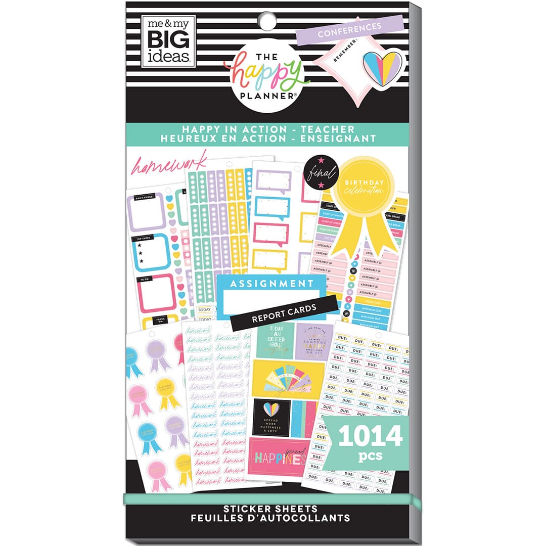 Happy Planner Teacher Happy In Action Stickers Value Pack