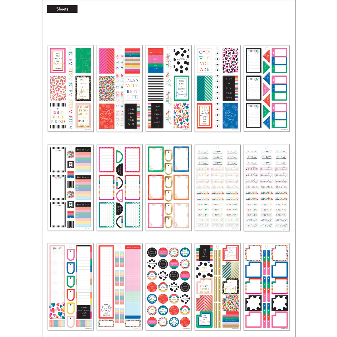 Happy Planner Bold and Bright Value Sticker Pack