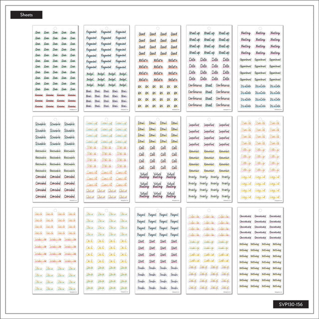 Happy Planner Hand-Lettered Basics Sticker Book Value Pack