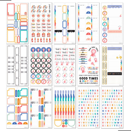Happy Planner Fun Illustrations CLASSIC Sticker Book Value Pack