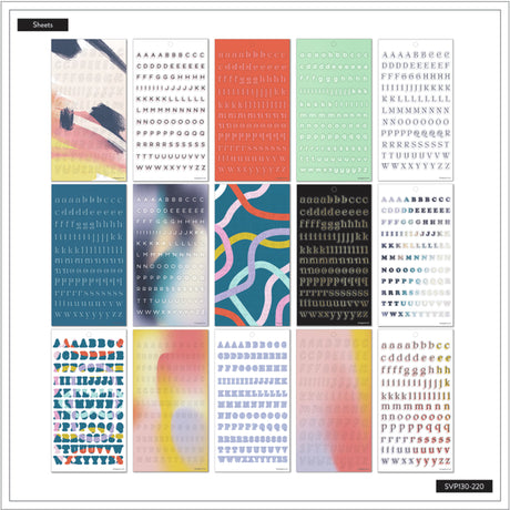 Happy Planner Playful Type Sticker Book sheets