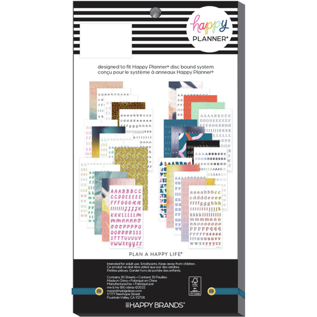 Happy Planner Playful Type Sticker Book back cover