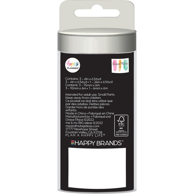 Happy Planner A Graceful Heart GracePlace Washi Tape - 7 Pack