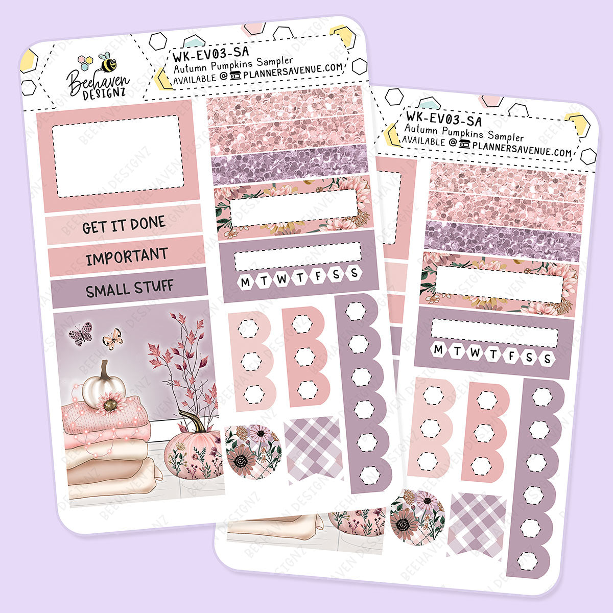 Autumn Pumpkin Planner Sticker Sampler