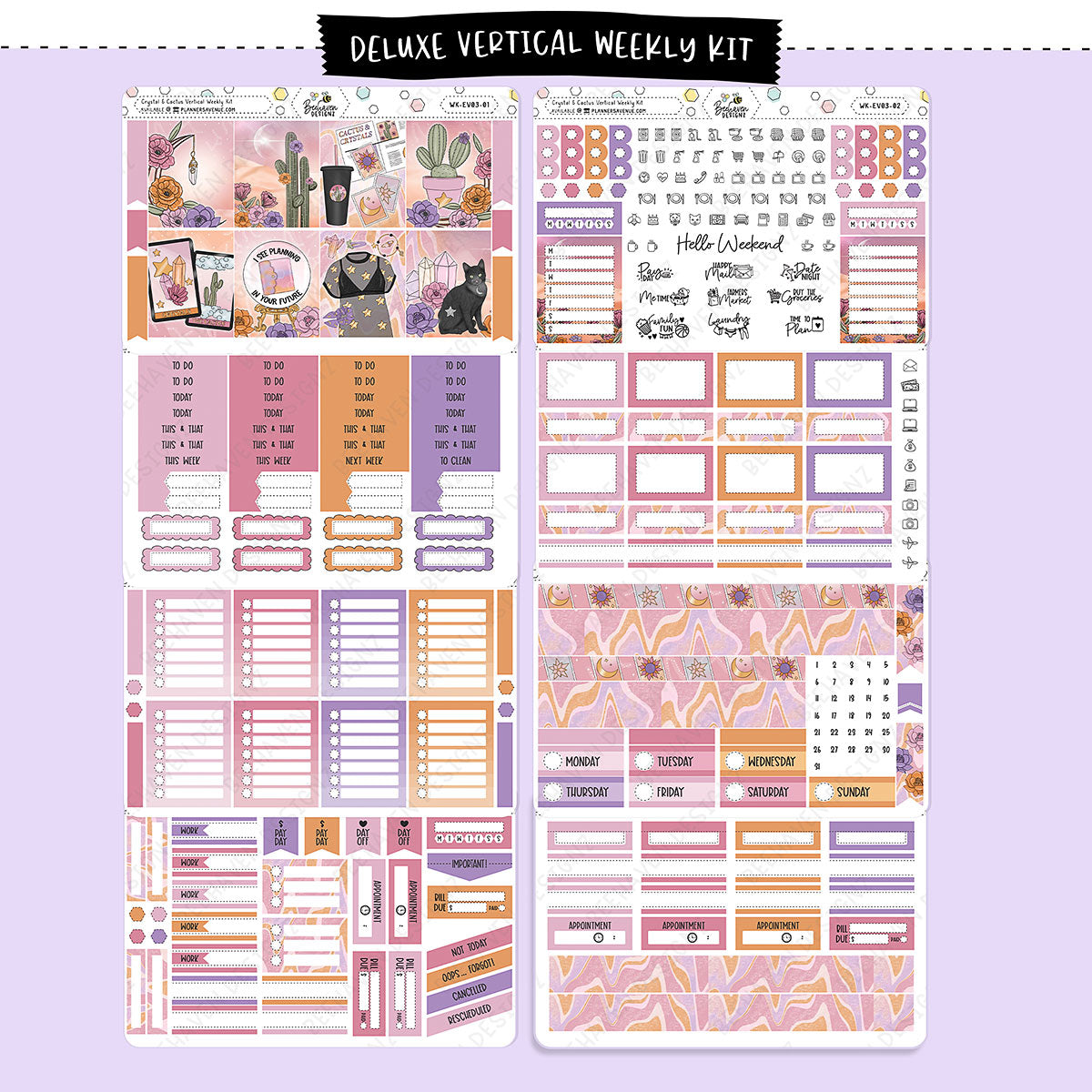 Crystal Cactus Vertical Weekly Kit