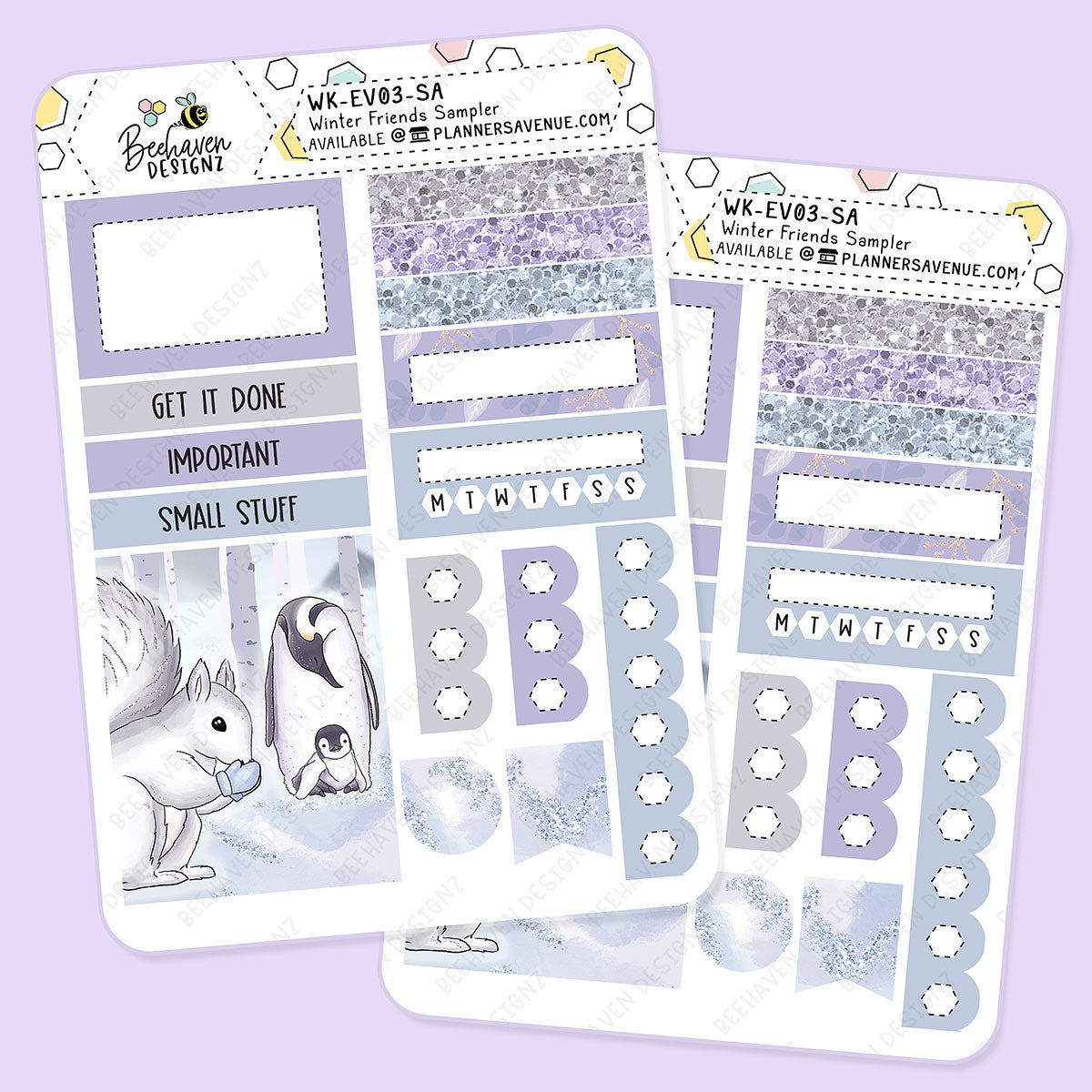 Winter Friends Planner Sticker Sampler
