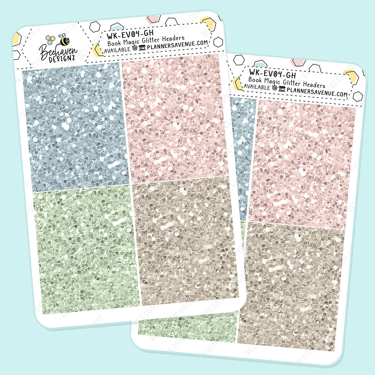 Book Magic Glitter Header Stickers