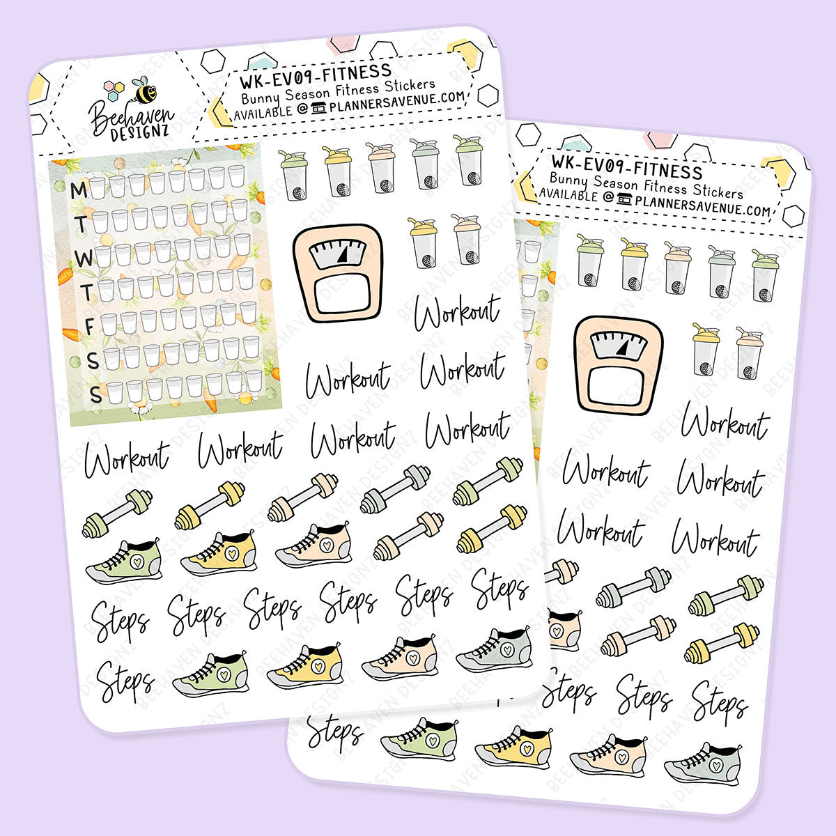 Bunny Season Fitness Stickers