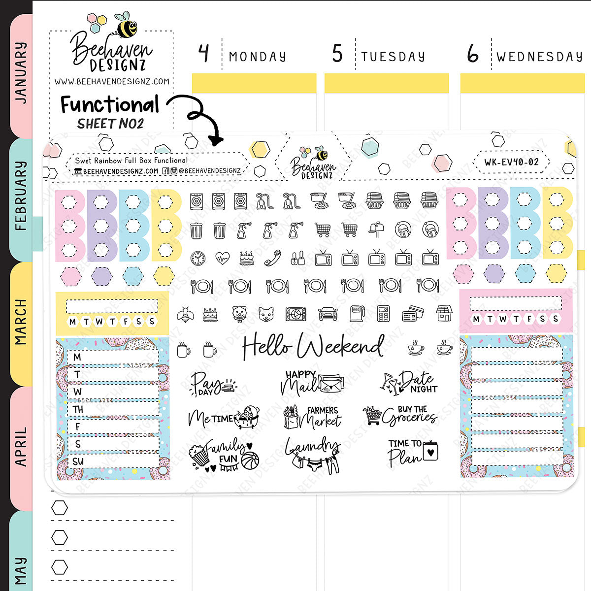 Sweet Rainbow Vertical Weekly Kit