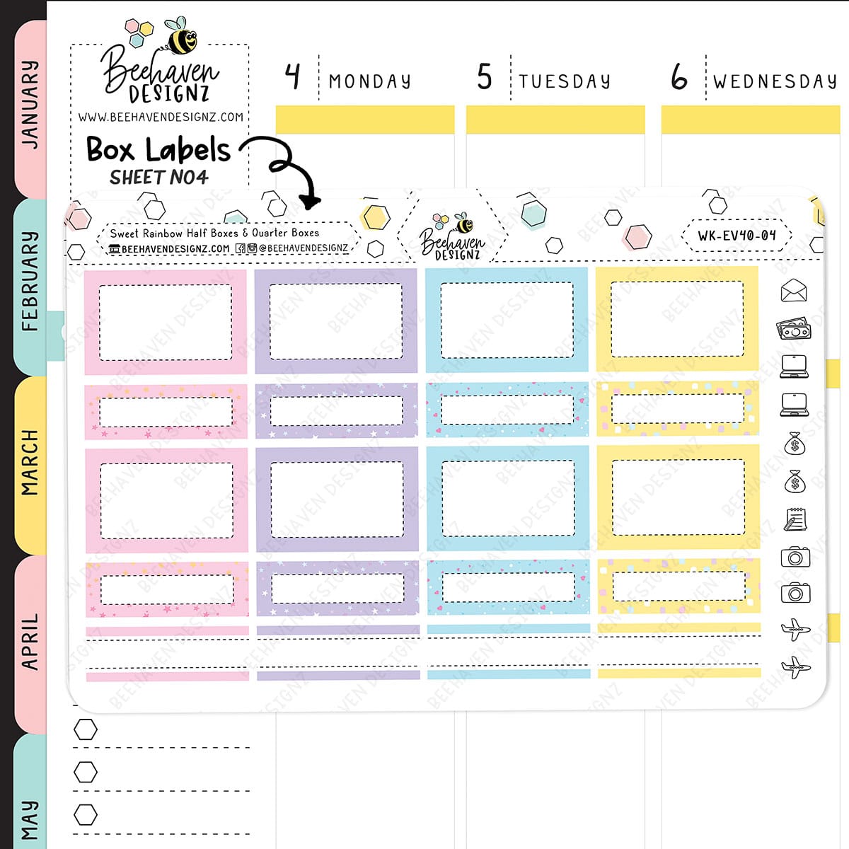 Sweet Rainbow Vertical Weekly Kit