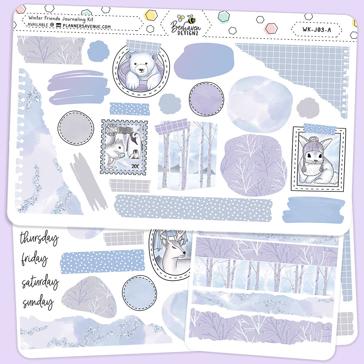 Winter Friends Journalling Sticker Kit