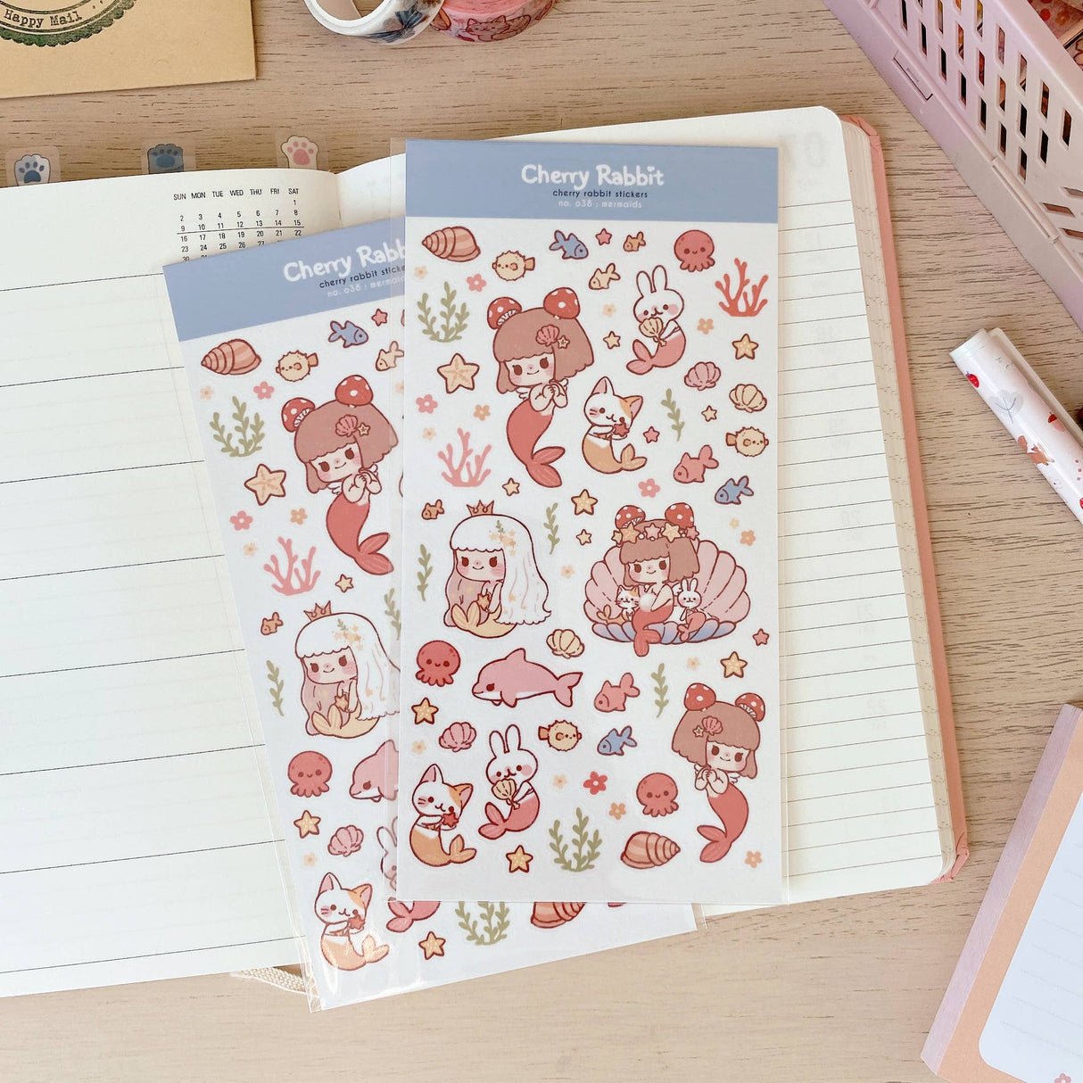 Mermaids Washi Stickers by Cherry Rabbit