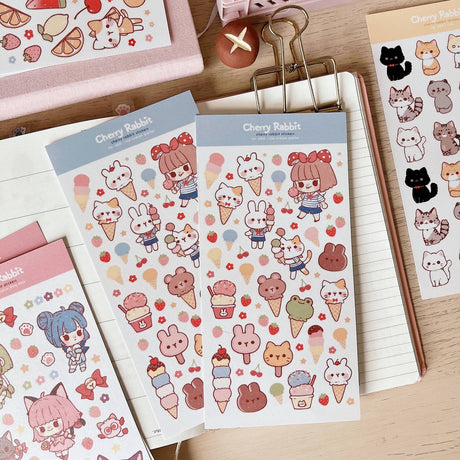 Washi Stickers - Subtle transparent decoration stickers