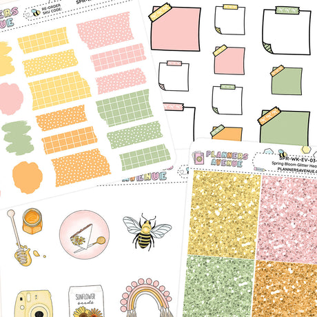 Planner Sticker Kit Add-On Sheets matching weekly planner sticker kits