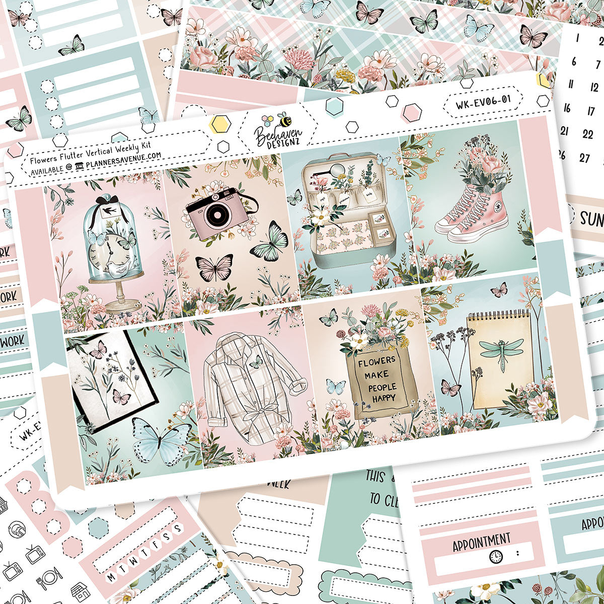 Flowers Flutter Stickers