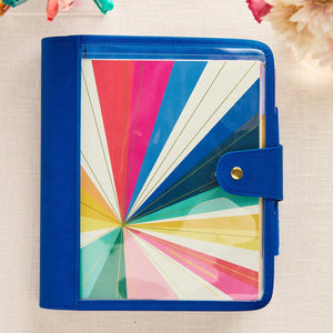 Erin Condren planner folio: Royal Blue folio holding a Legacy cover planner
