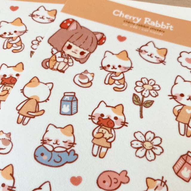 Cat Friends Washi Stickers by Cherry Rabbit