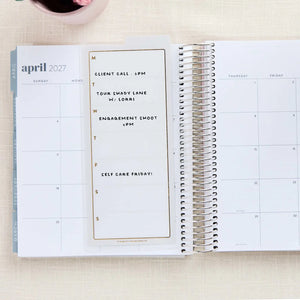 Erin Condren snap-in dashboard: Minimal dashboard back used for weekly reminders