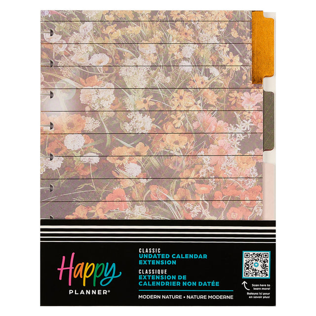 Happy Planner Modern Nature Classic Extension Pack Floral-patterned planner inserts