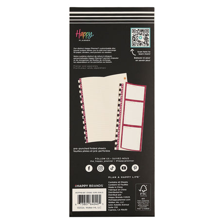 Happy Planner Horizon Lines Classic Folded Fill Paper