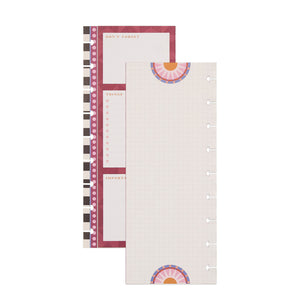 Happy Planner Horizon Lines Classic Folded Fill Paper with decorative designs on a white background