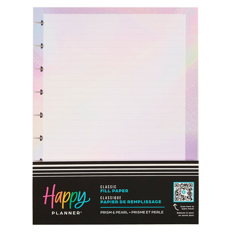 Happy Planner Prism & Pearl Classic Fill Paper - Dot Lined paper with colorful design and branding