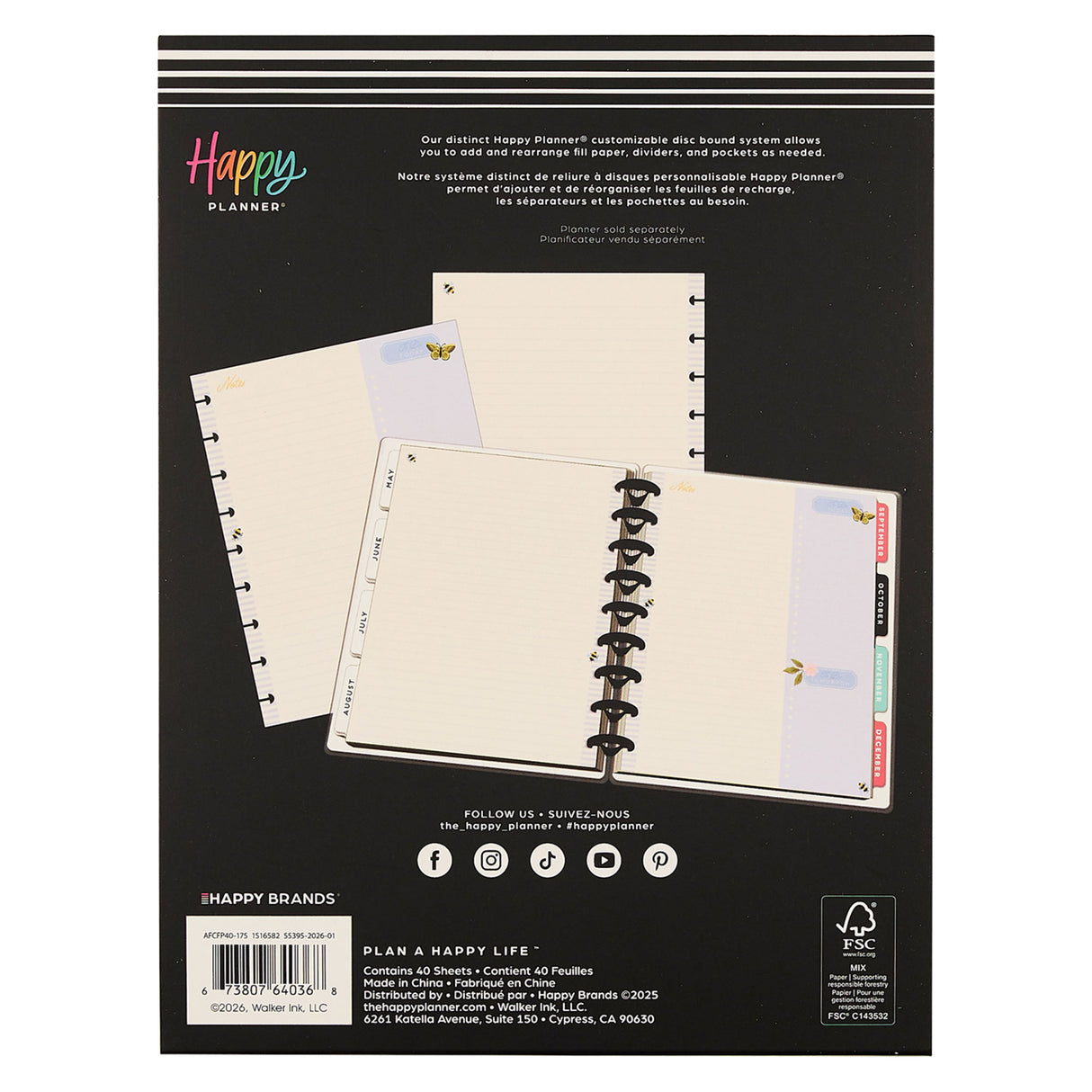 Happy Planner Country Charm Classic Fill Paper - Dot Lined
