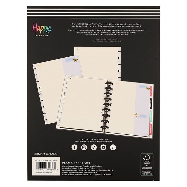 Happy Planner Country Charm Classic Fill Paper - Dot Lined
