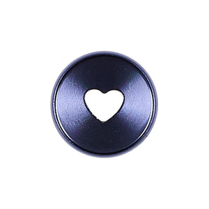 Happy Planner Forget Me Not Heart Metal Disc Set with a heart cutout on a white background