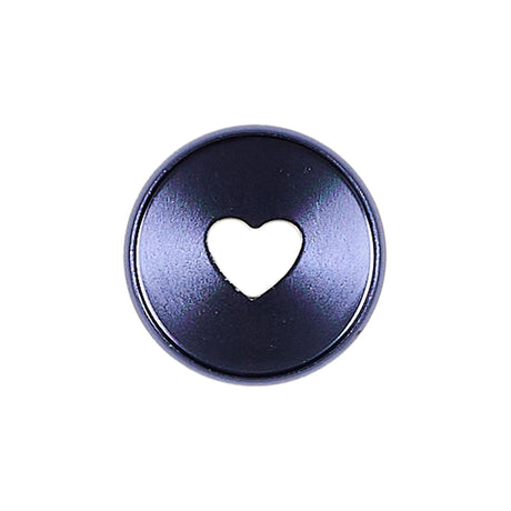 Happy Planner Forget Me Not Heart Metal Disc Set with a heart cutout on a white background