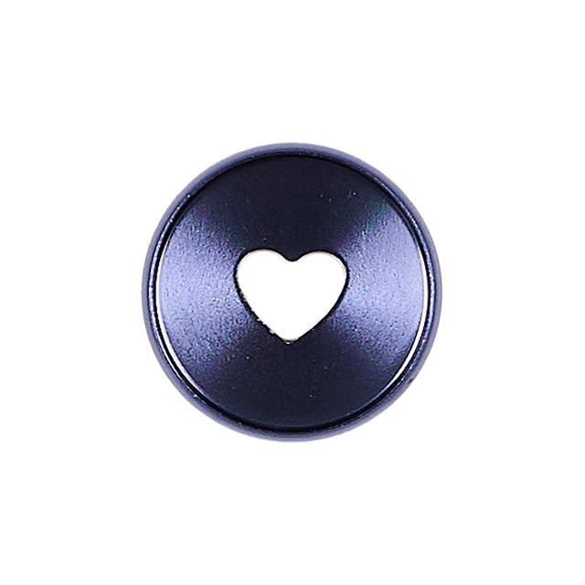 Happy Planner Forget Me Not Heart Metal Disc Set with a heart cutout on a white background