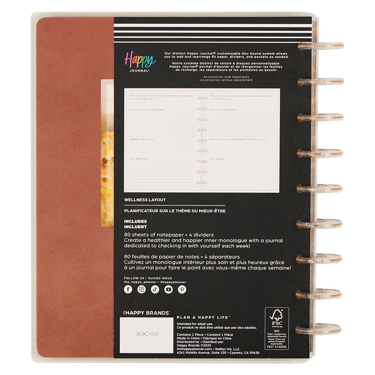Happy Planner Classic Modern Nature Wellness Guided Journal