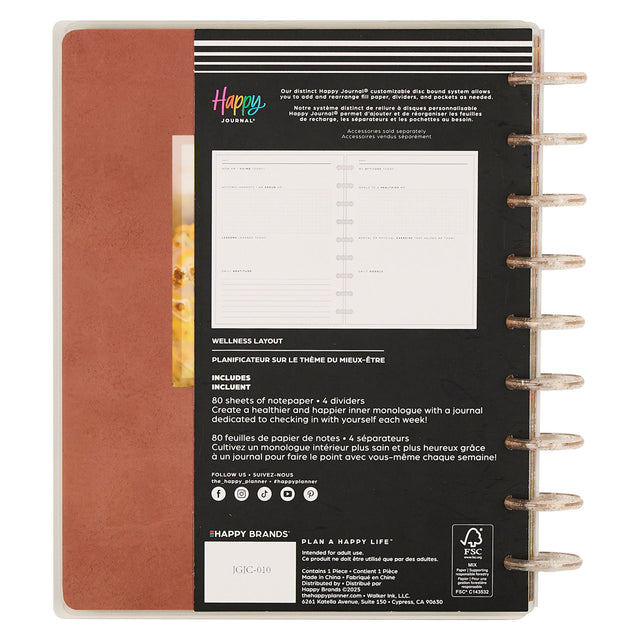 Happy Planner Classic Modern Nature Wellness Guided Journal