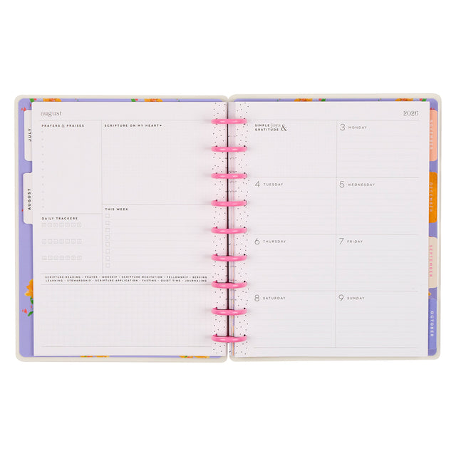 Happy Planner 2026 - 2027 French Papers Faith Classic 12 Month Dated