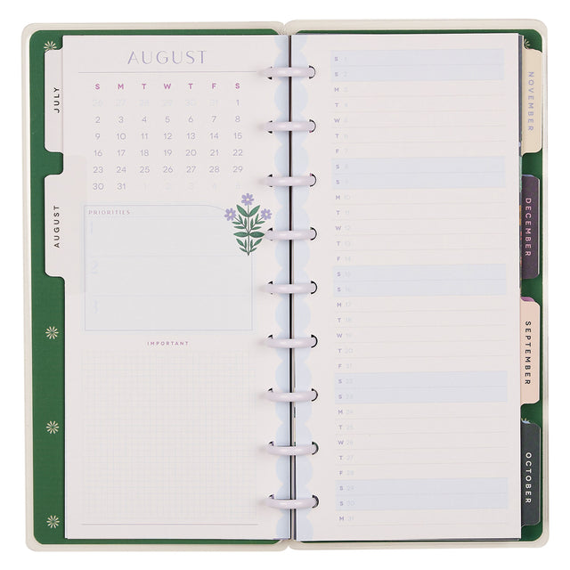 Happy Planner 2026 - 2027 "Spring Tapestry" Skinny Classic 12 Month Dated - Horizontal
