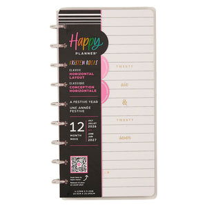 Happy Planner 2026 - 2027 "Festive Year" Skinny Classic 12 Month Dated - Horizontal