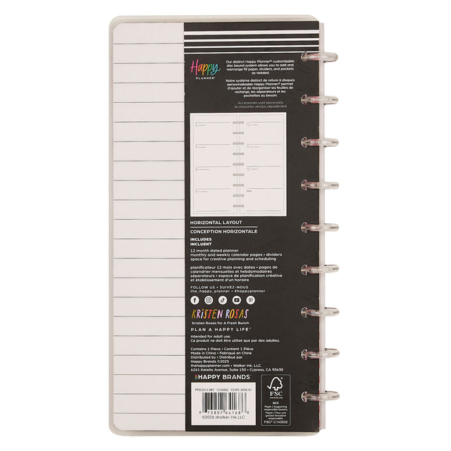 Happy Planner 2026 - 2027 "Festive Year" Skinny Classic 12 Month Dated - Horizontal