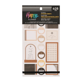 Happy Planner Neutral Noir Sticker Book neutral stickers 