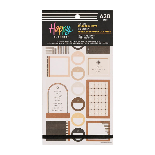 Happy Planner Neutral Noir Sticker Book neutral stickers 