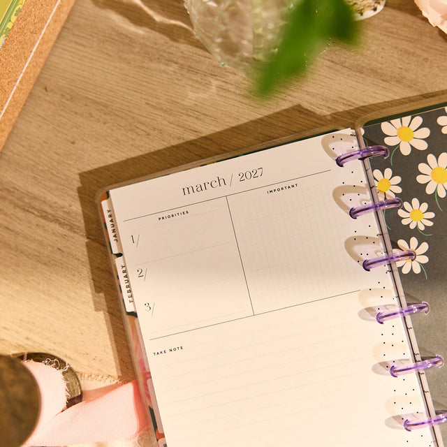 Happy Planner 2026 - 2027 "Golden Garden" Mini 12 Month Dated - Dashboard