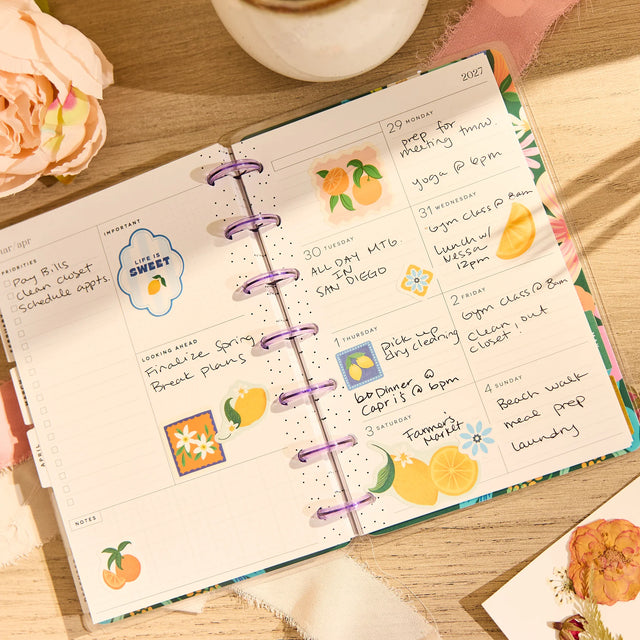 Happy Planner 2026 - 2027 "Golden Garden" Mini 12 Month Dated - Dashboard