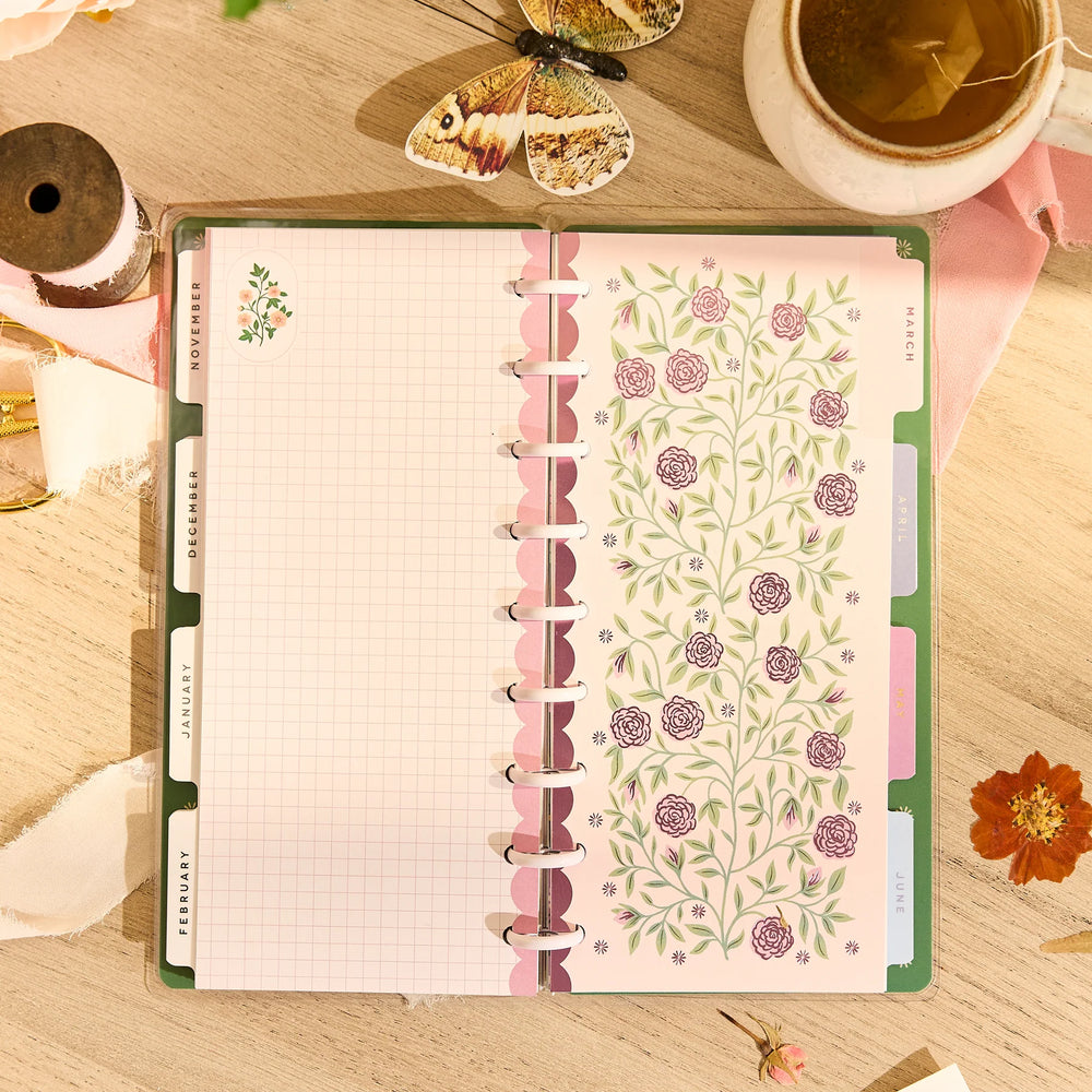 Happy Planner 2026 - 2027 "Spring Tapestry" Skinny Classic 12 Month Dated - Horizontal