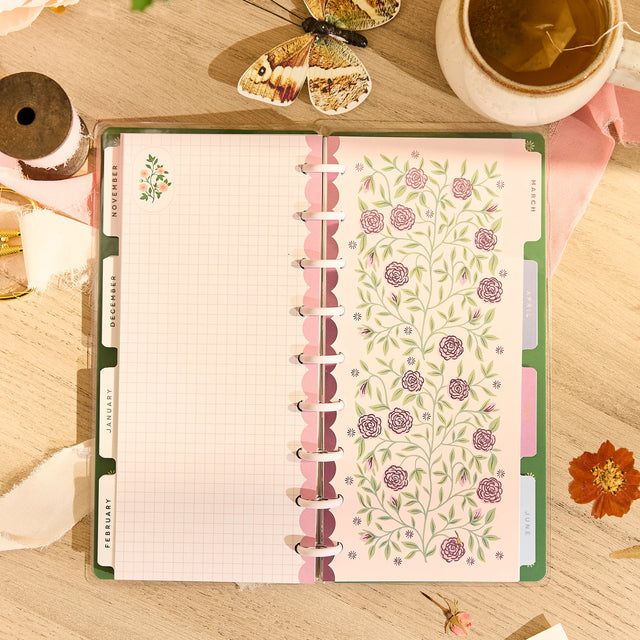 Happy Planner 2026 - 2027 "Spring Tapestry" Skinny Classic 12 Month Dated - Horizontal