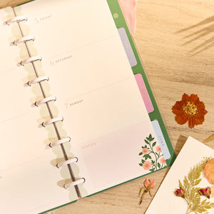 Happy Planner 2026 - 2027 "Spring Tapestry" Skinny Classic 12 Month Dated - Horizontal