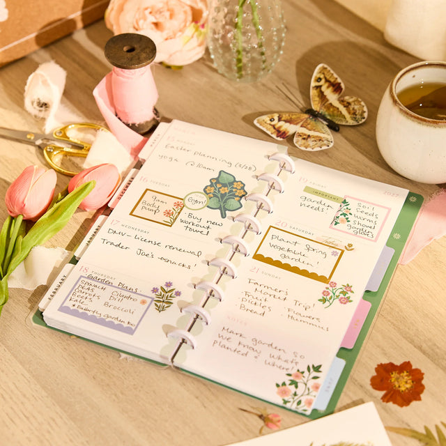 Happy Planner 2026 - 2027 "Spring Tapestry" Skinny Classic 12 Month Dated - Horizontal
